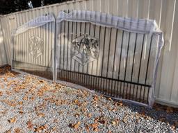 20' Bi-Parting Wrought Iron Driveway Gate