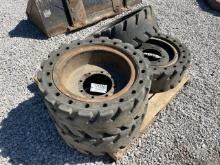 33x12-20 Solid Skid Steer Tires