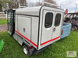 Club Car extended electric golf cart with enclosed body, enclosed cab, charger, brand new batteries