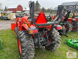 Kubota 3301 loader with R4 tires and quick attach bucket, 251 hrs.