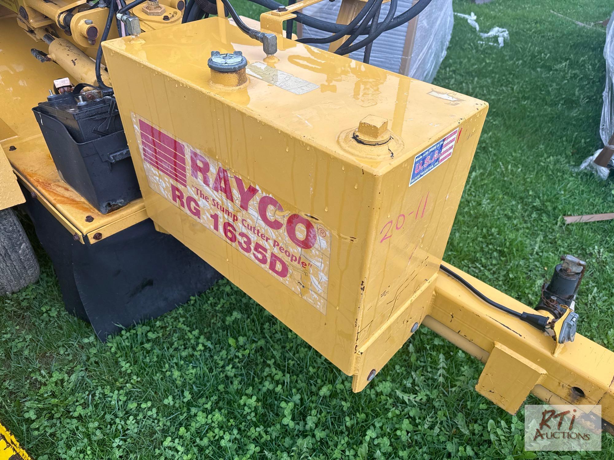 Rayco RG1635D tow behind stump grinder, diesel engine