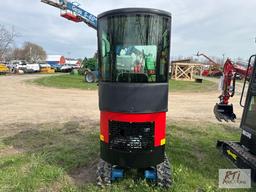 New Miva VA13C mini excavator with cab, bucket, thumb with gas engine