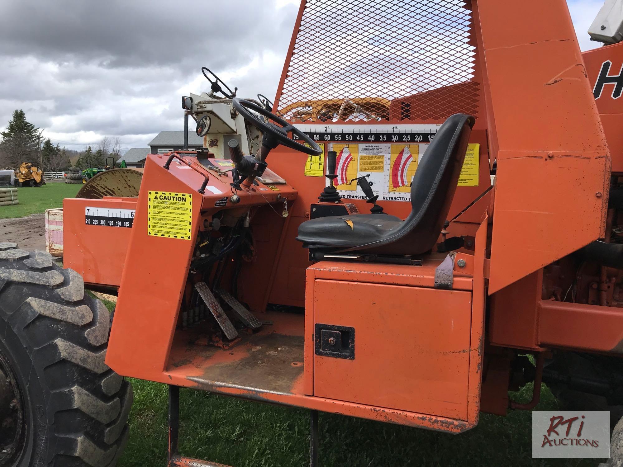 Lull 644 Highlander telehandler, John Deere diesel, moving carriage, 1274 hrs