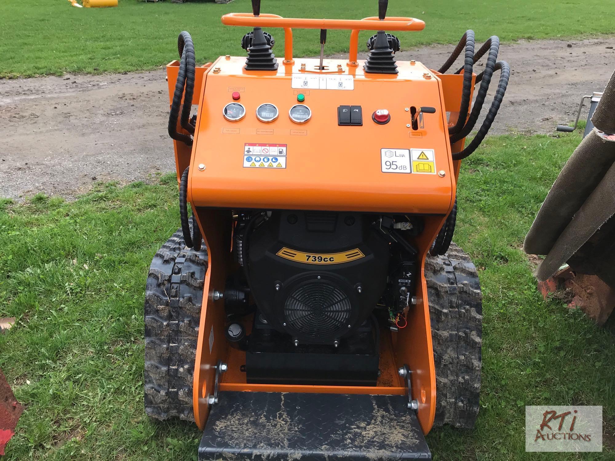 New Landhero mini ride on skid steer with 23hp gas engine