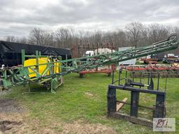 LMC 3pt hitch sprayer, 60ft, 320 gal. with Ravens controls, Controls in office