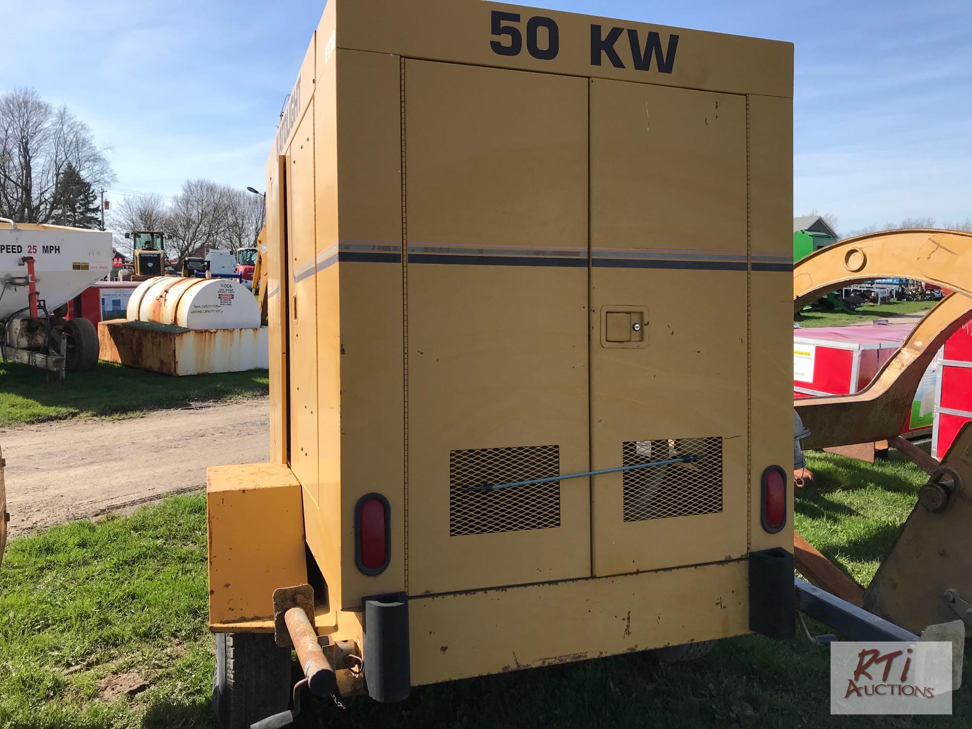 Katolight 50KW trailer mounted gen set with Hercules diesel power