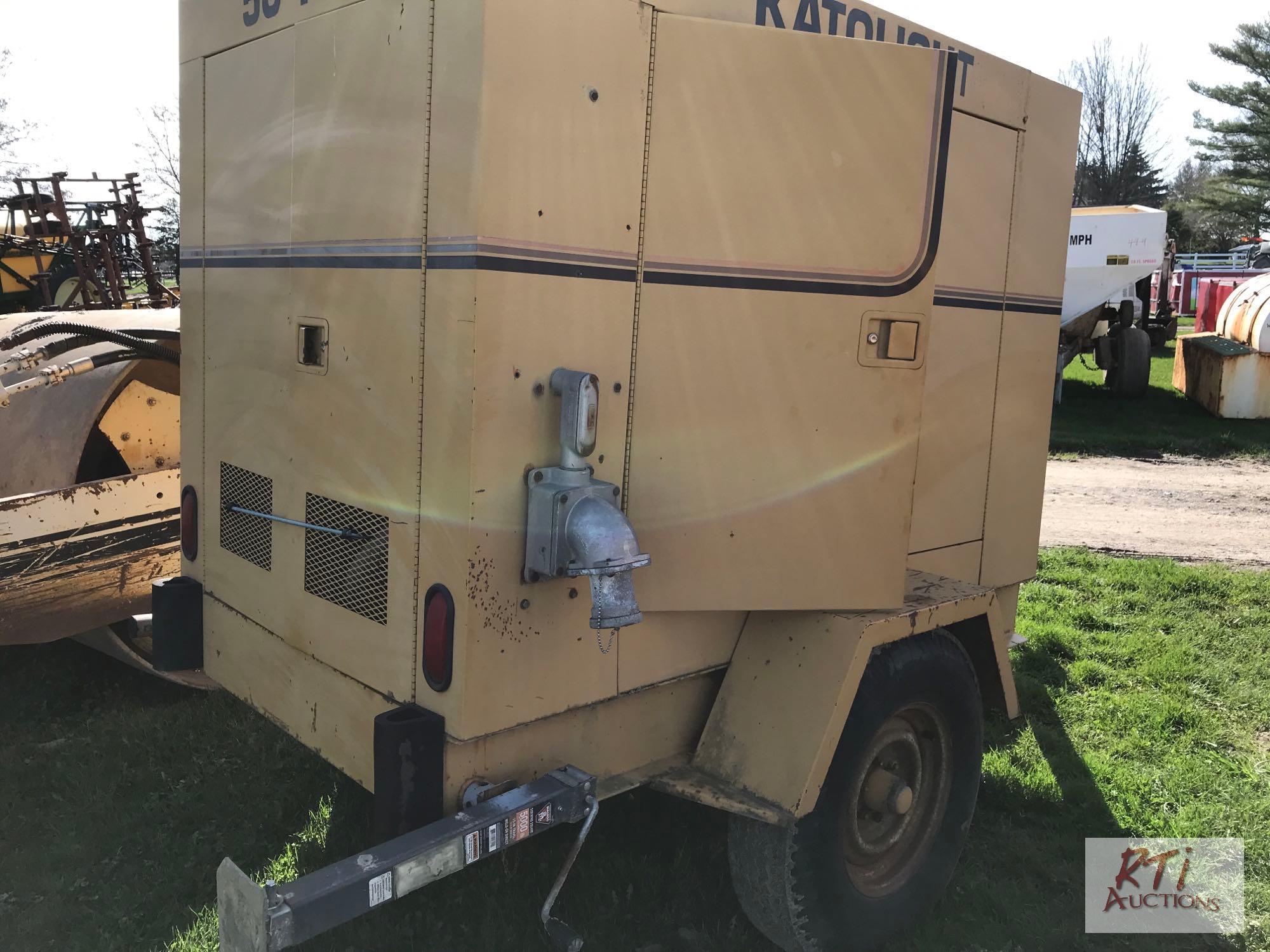 Katolight 50KW trailer mounted gen set with Hercules diesel power