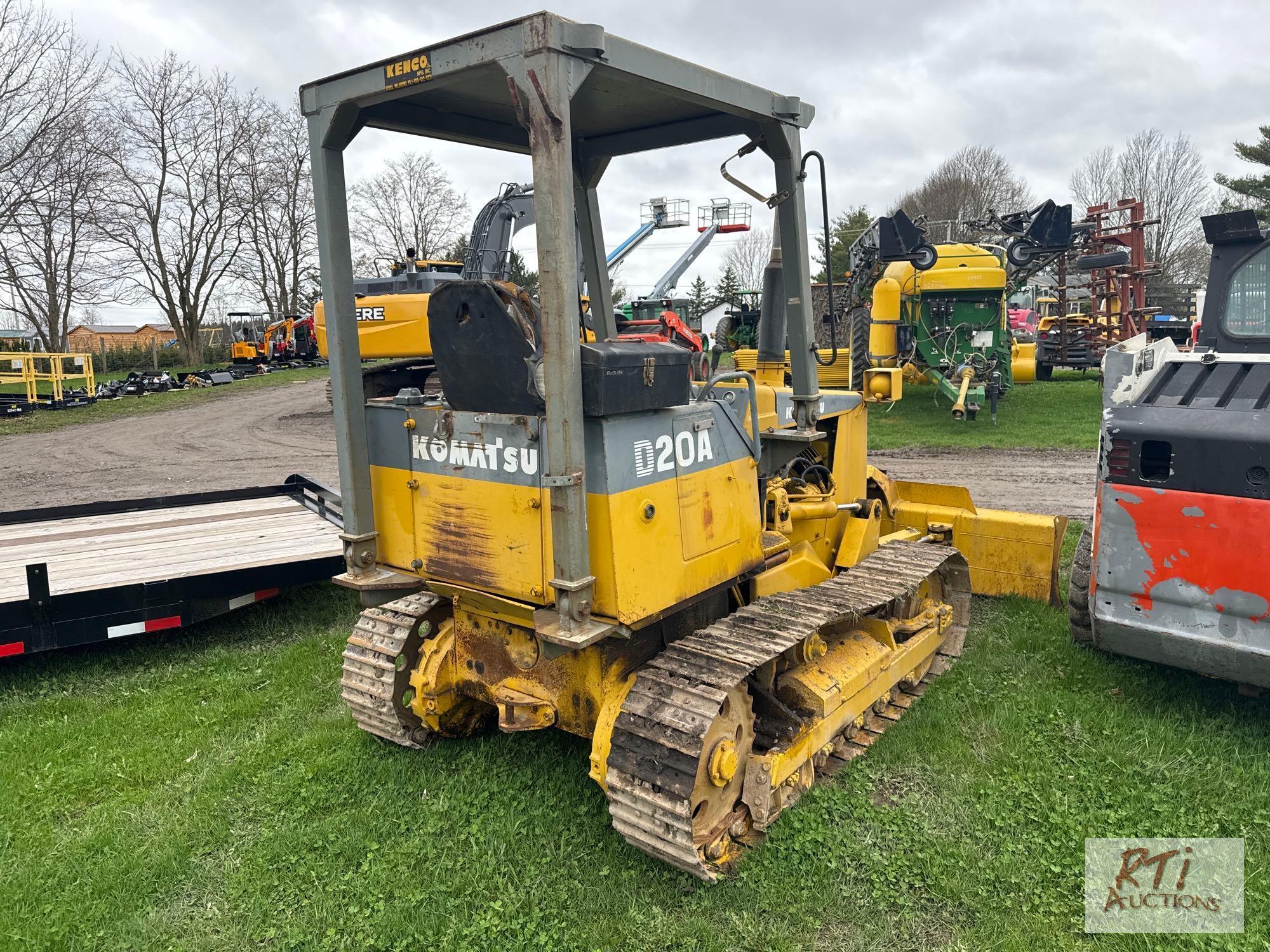 Komatsu D20A dozer, 6 way blade, OROPS, 3287 hrs