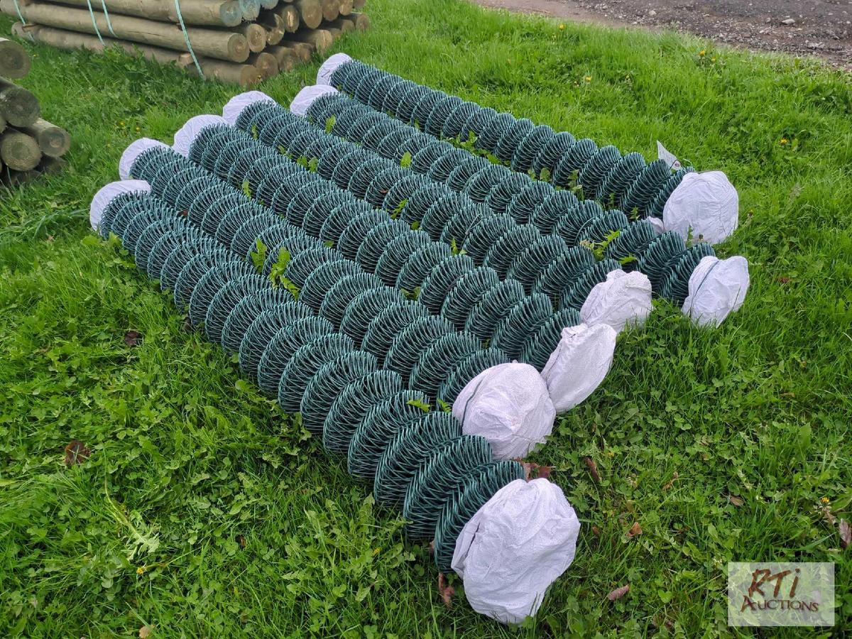 6X 6X50 Green coated chain link fence