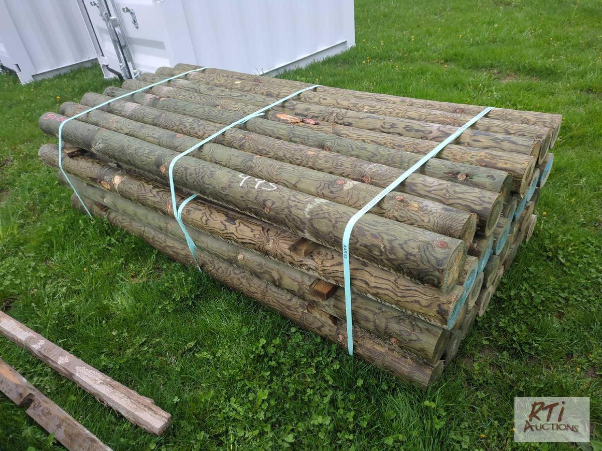 32X 7ft treated fence posts