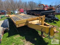 1992 Eager Beaver tandem dual 25ft equipment trailer, dovetail, ramps, air brakes,