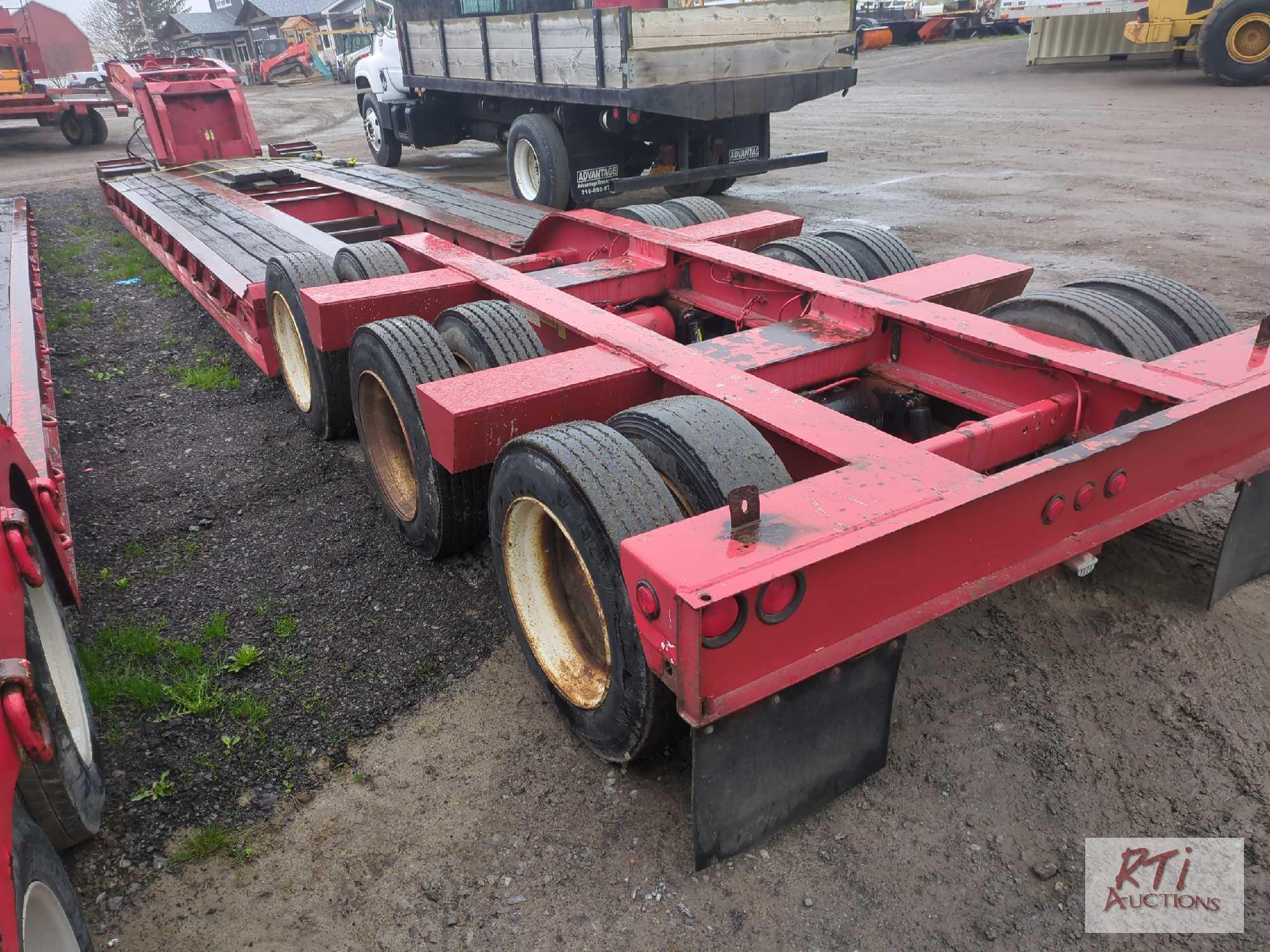 1999 Talbert T3W-51E-HRQ 51 ton tri axle, detachable gooseneck, 24ft well, air ride,