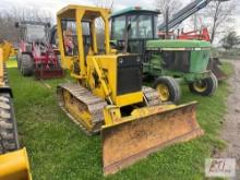 Case D350 steel track dozer with diesel engine, 6ft blade, draw bar