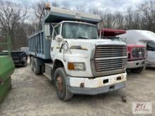 1996 Ford Arrowmax L9000 tandem axle dump, ProHaul 16ft body, automatic tarp, 8LL transmission,