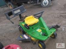 John Deere RX75 lawn tractor with deck, 9hp gas engine, bagging system