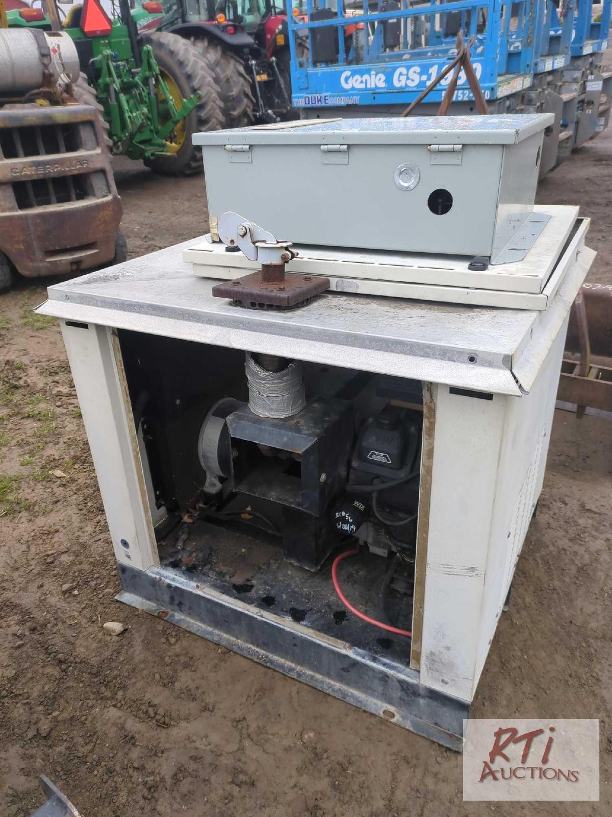 Generator with gas engine, manual in office