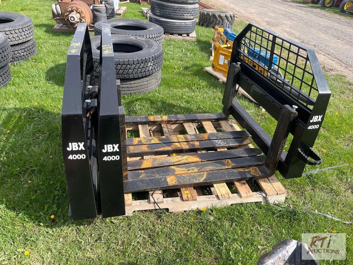 New JBX 4000 48in skid steer fork attachment