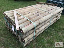 32X 7ft treated fence posts