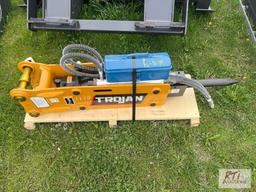 New Trojan TH35 excavator mount hydraulic hammer with 2 bits