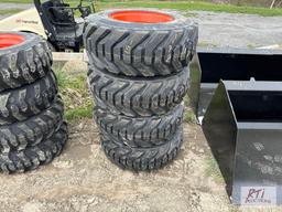 4X new 12-16.5 skid steer tires on rims for Bobcat