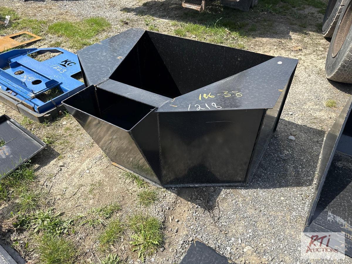 New skid steer mount concrete bucket