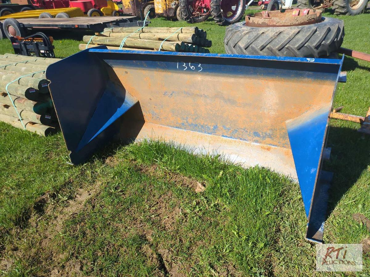 6ft skid steer mount snow pusher