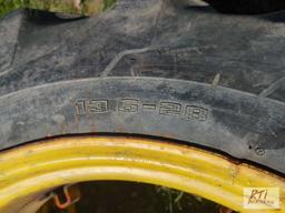 (2) 13.6-28 tractor tires and rims