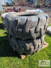 (2) 19.5L - 24 backhoe tires