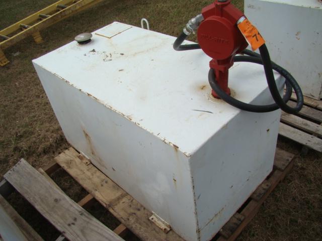 100 GALLON WHITE FUEL TANK WITH PUMP