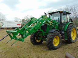 6120E JOHN DEERE 4X4 TRACTOR W/ H310 LOADER