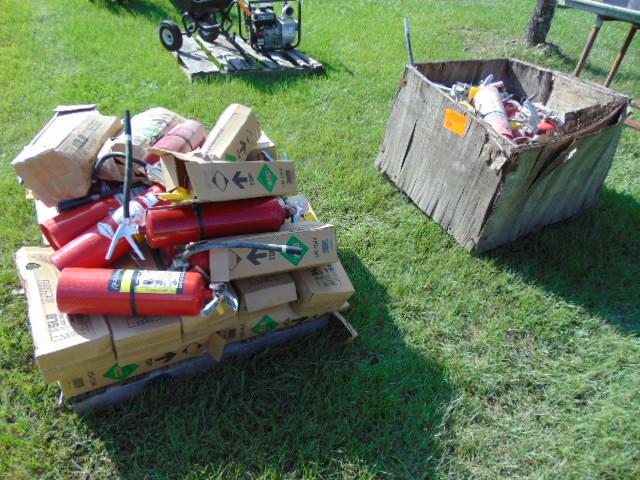 PALLET OF FIRE EXTINGUISHERS