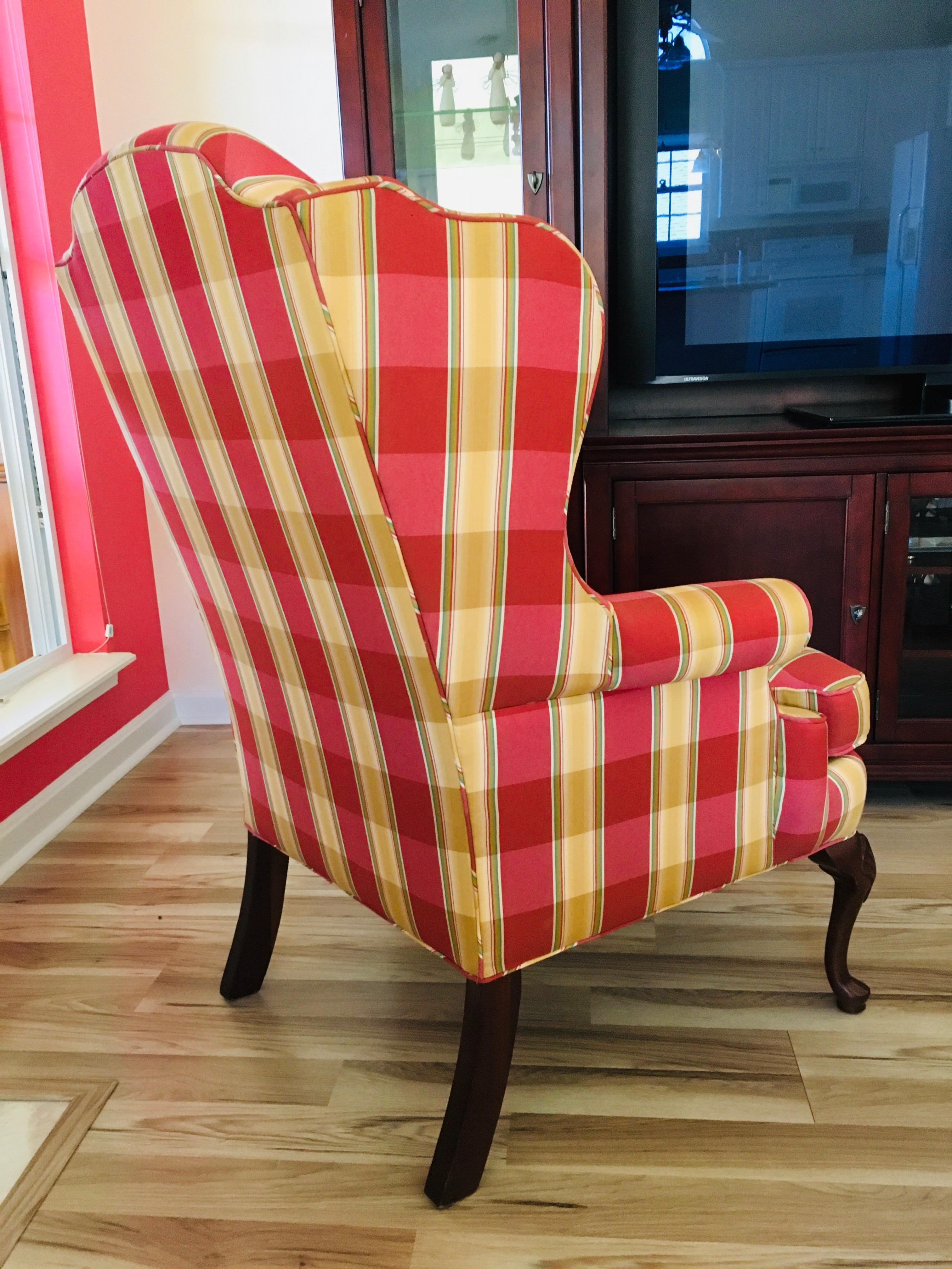 Sherrill Furniture Wingback Chair w/ Armcovers