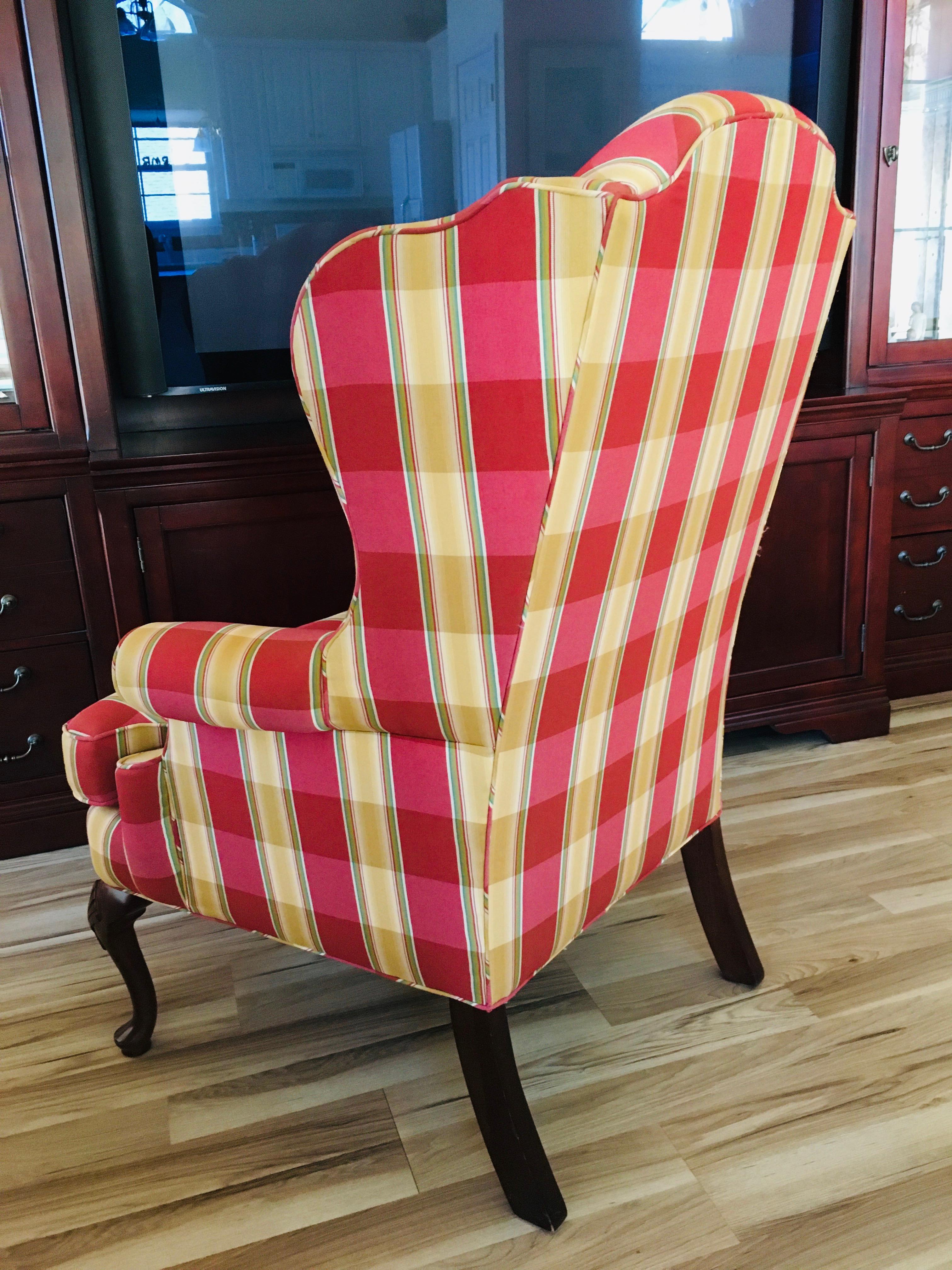 Sherrill Furniture Wingback Chair w/ Armcovers