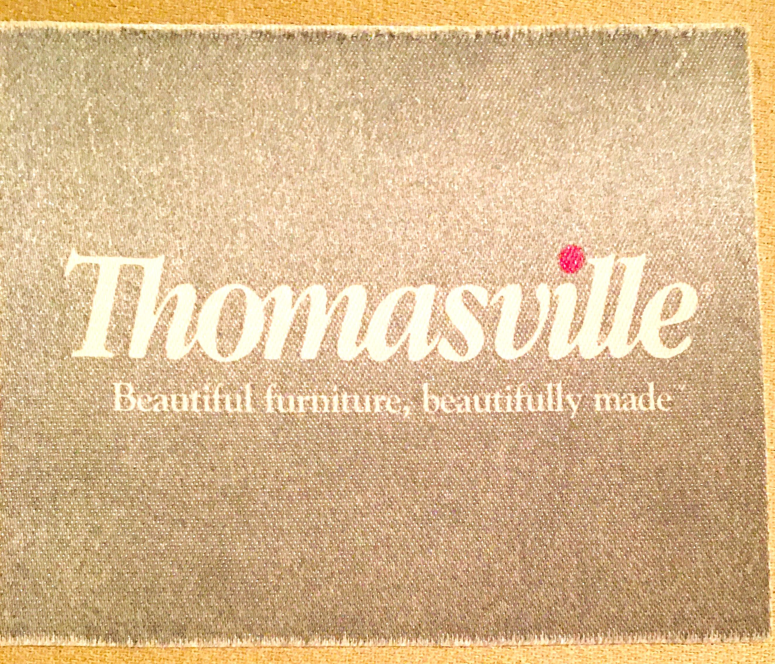 Thomasville Cream White Basketweave Sofa