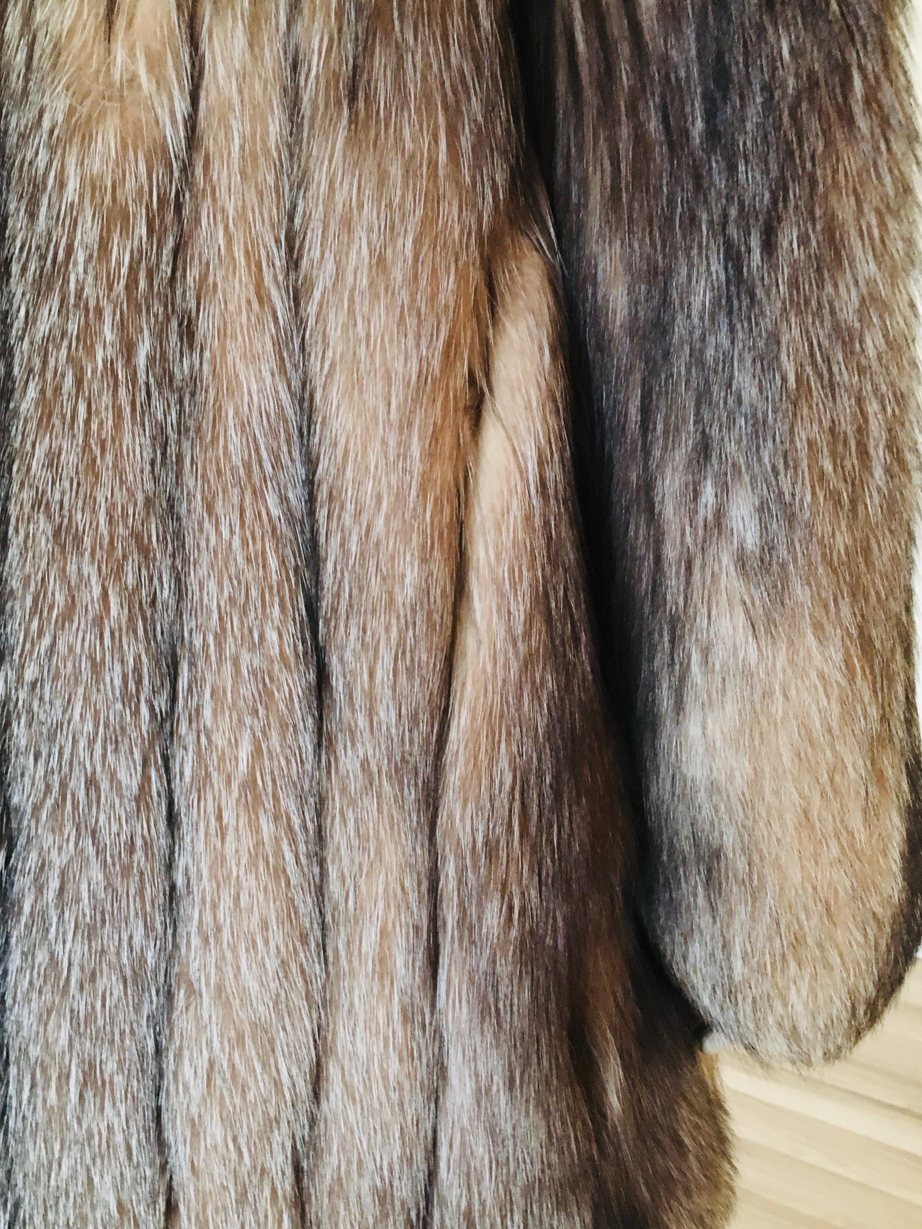 Vintage Silver Tip Fox Coat - Medium