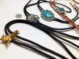 4 Vintage BOLO TIES. They are coming back in style again.