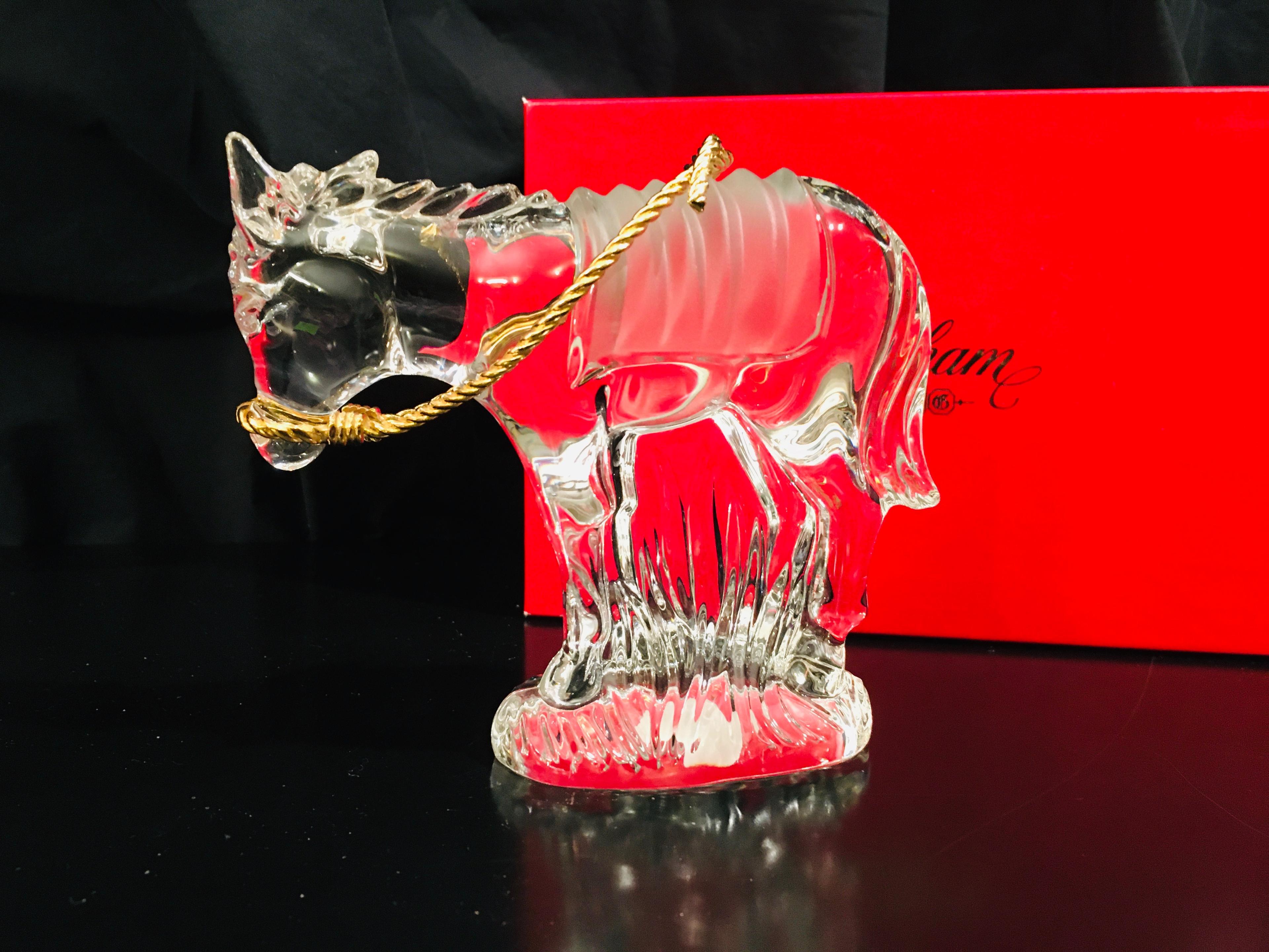 Gorham Crystal NATIVITY DONKEY - Germany