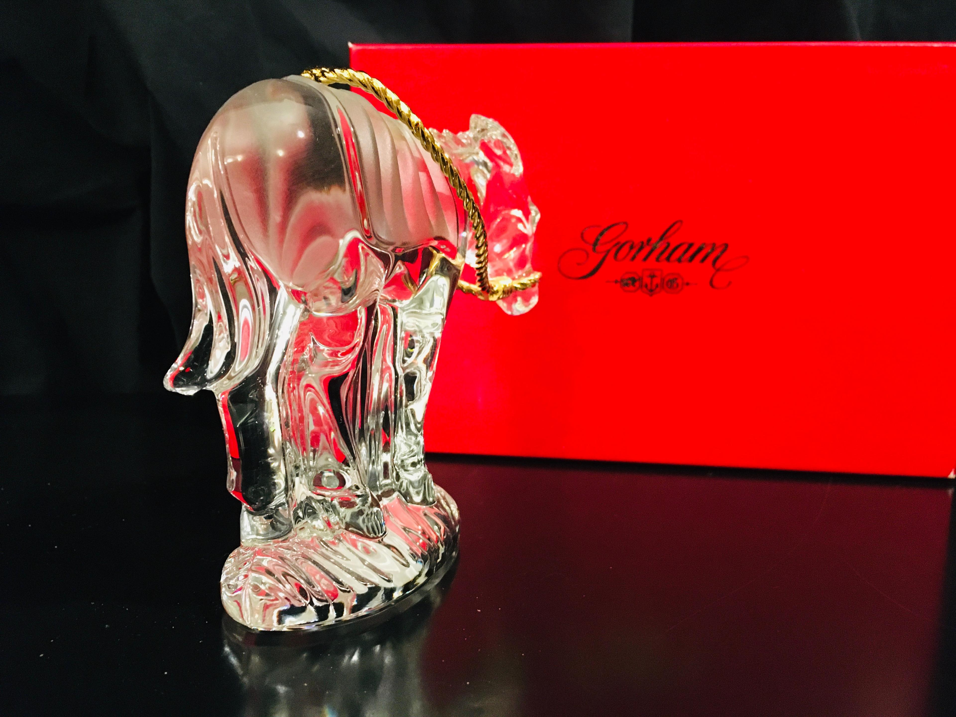 Gorham Crystal NATIVITY DONKEY - Germany