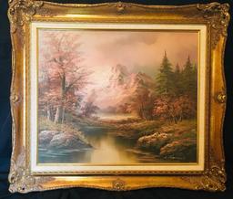 Tranquil Nature Painting in wonderful frame 20 x 24