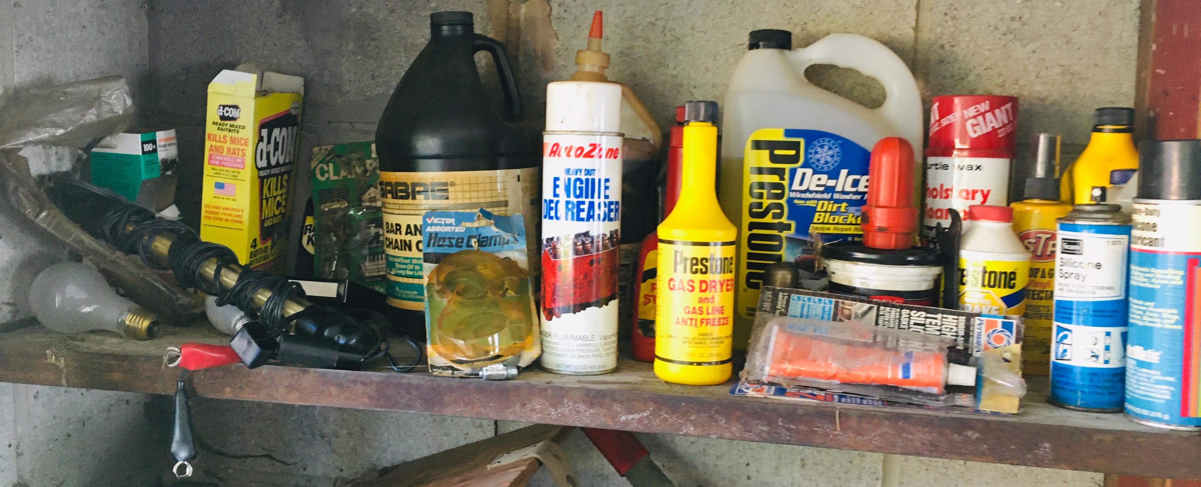 Car Care, Lighting, Workshop items