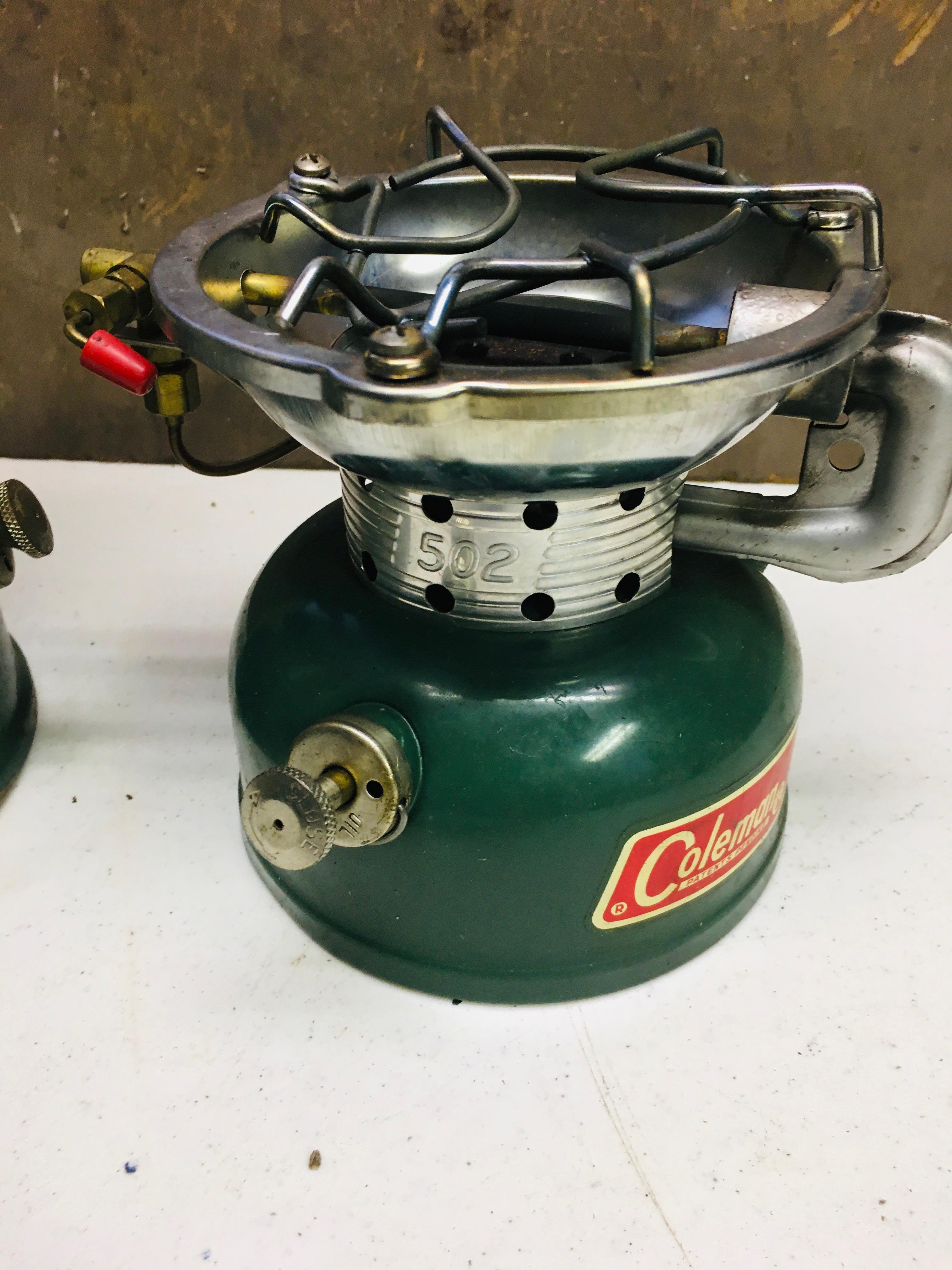 Coleman Compact Stove and Colman Lantern with metal shield