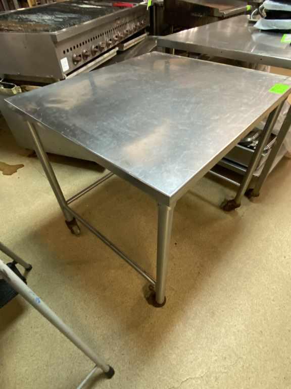 Stainless Steel Work Table w/Casters.