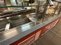 Center Section Buffet Line Grill Area w/Glass