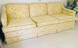 Formal Vintage Sofa in Golden Yellow.