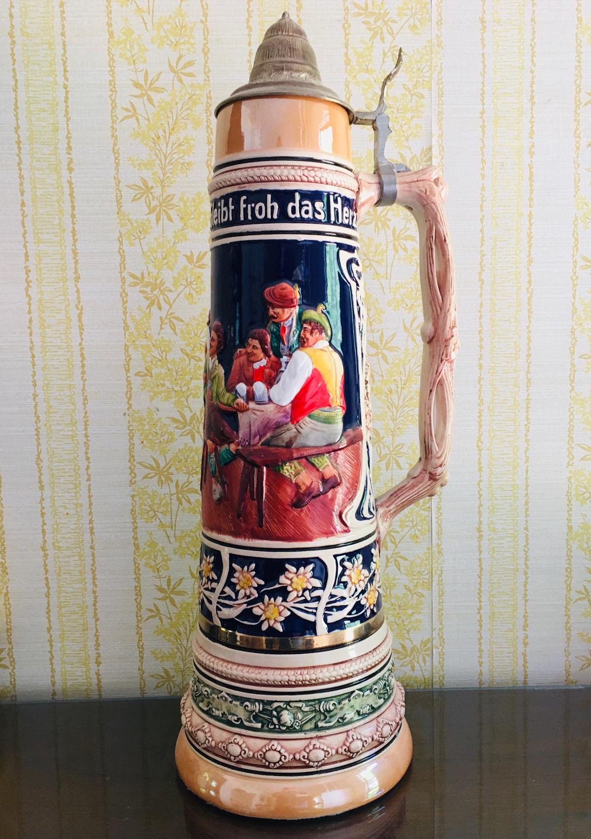 Tall Decorative Stein.