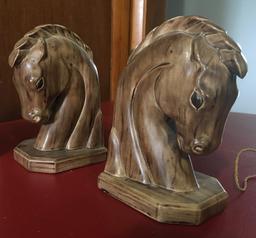 2 Sets of Bookends of Horse Heads