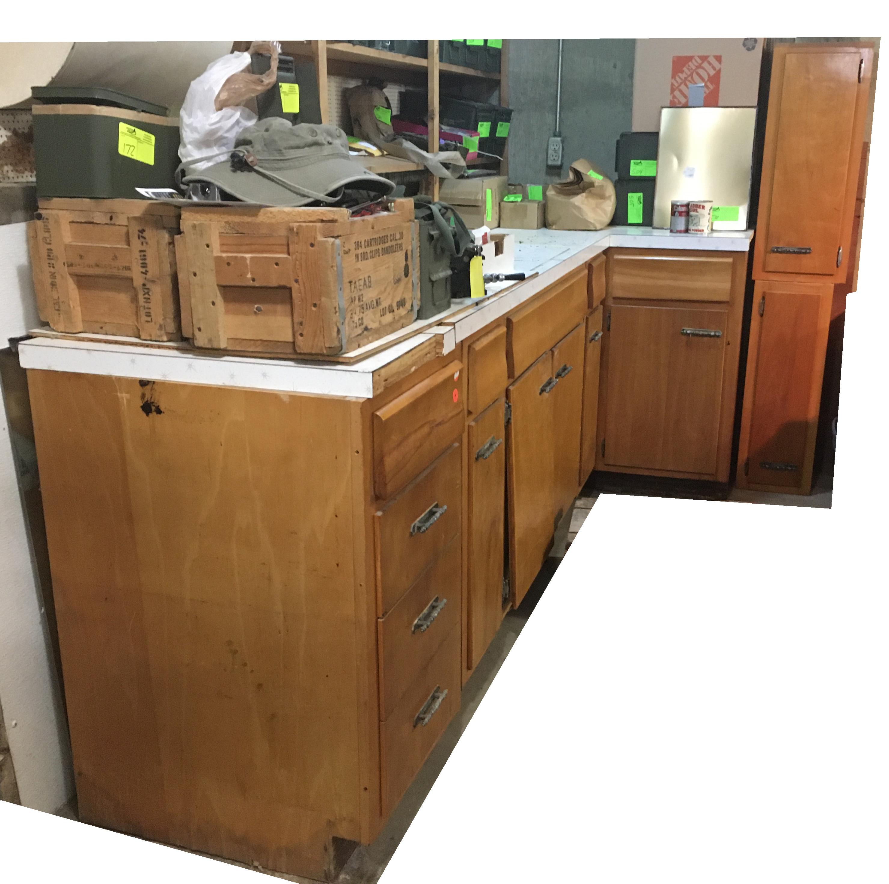 Maple Cabinets removed from Kitchen