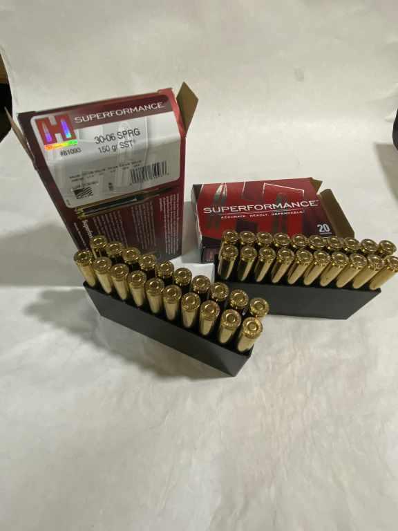 40rds 30-06 SPRG 150gr Hornady Superformance Ammo