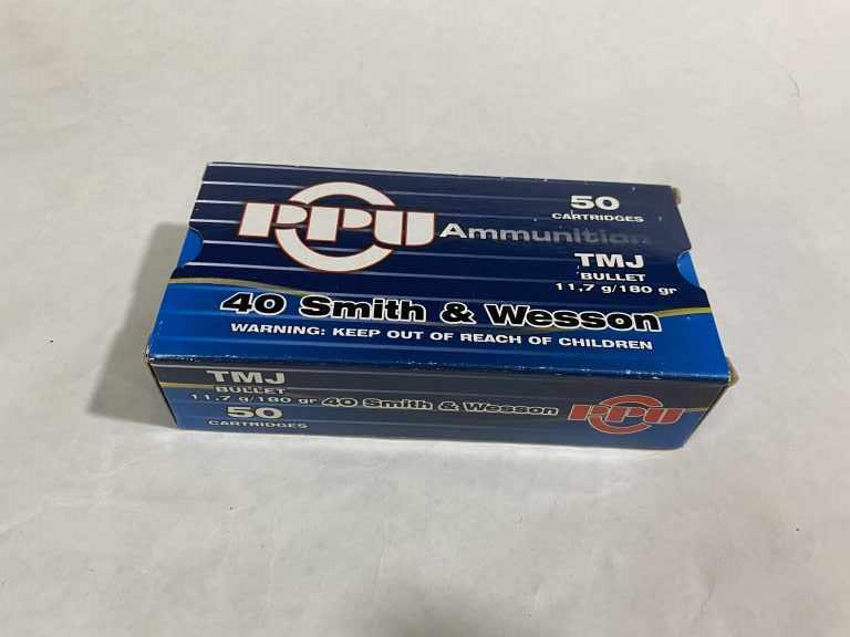 PPU 50rds 40 S&W 180gr Ammo