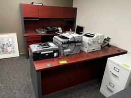 Executive U Desk w/Credenza and Lateral File